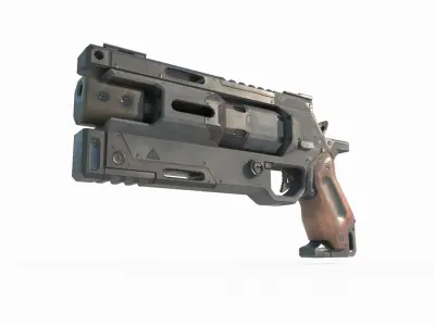 Science fiction style handgun 3D model