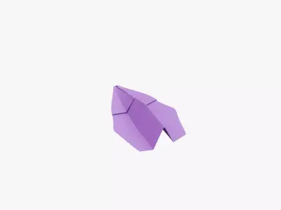 Paper Plane Magenta Low-poly 3D model