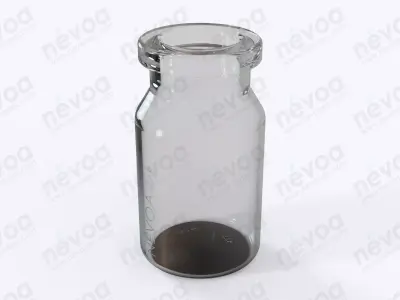 Glass vial - ISO 8362-1 - ISO 8362-1-6R - vial - 6 ml 3D model