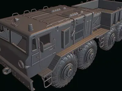 maz 537 truck 3D print model