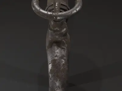 Old water tap pbr  Free 3D model