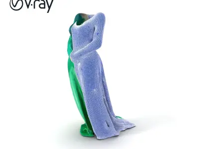 Elegant Evening Gown Model Pack Low-poly 3D model