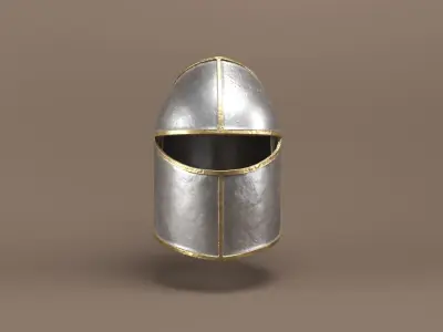Medieval Knight Helmet 3D Model 3D model