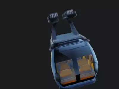 Cable Car 3D Model 3D model