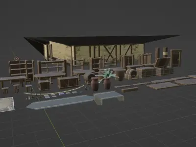 Medieval Tavern Assets  3D model