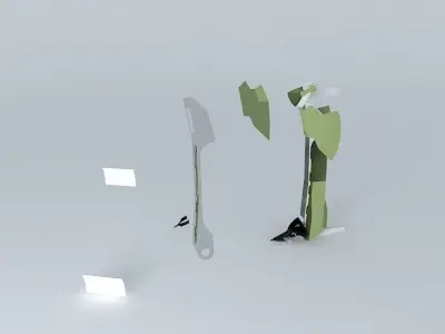 Robot leg Free 3D model