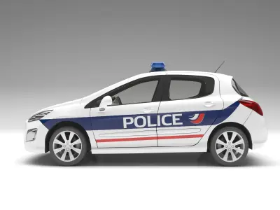 Police car 3D model from CGTrader