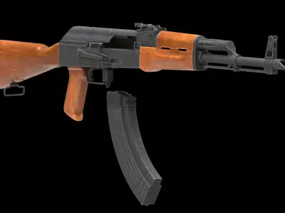 AKM Low Poly ak - rifle Low-poly 3D model