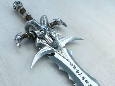 Frostmourne The sword of Arthas  3D model