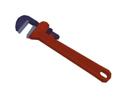Pipe Wrench - Hand Painted 3D model