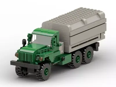 MocBricks3D - Lego Ural 4320 3D print model