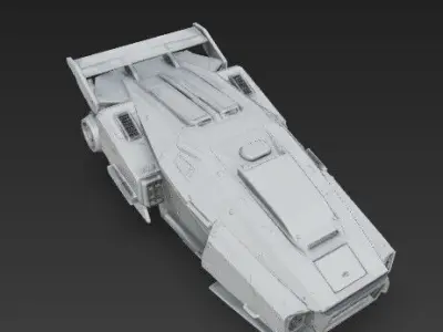 3D Printable Sci Fi Cargo Dropship 3D print model
