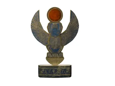 Scarab Statue Low-poly 3D model