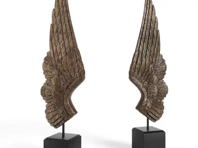  Bentley and Bo Pair of Large Angel Wings  3D model