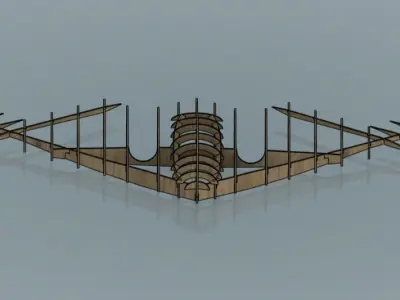 b2 bomber b2 spirit laser cut kit 3D print model