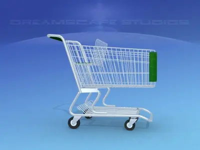 Shopping Cart 3D model 13