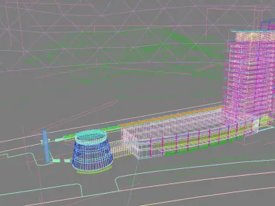 Station Building 3D model 6