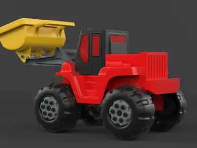 Toy Bulldozer 3D model from CGTrader