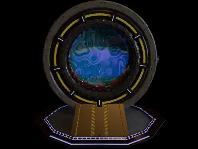 Sci Fi time travel portal Free 3D model