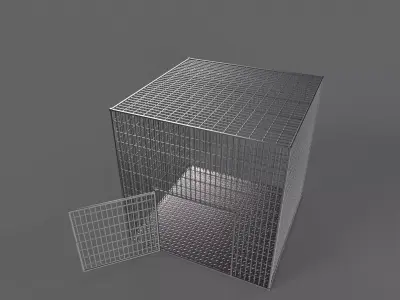 PBR Small Cage 3 Low-poly 3D model