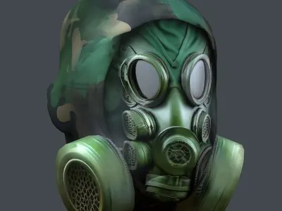 Helmet 3d model military combat Military Low-poly Low-poly 3D model 33