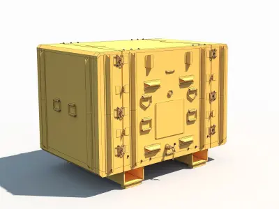 Military Shipment Case PBR Low-poly 3D model