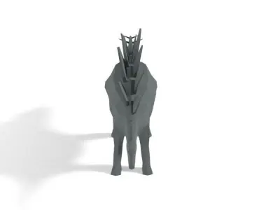 Low Poly Cartoon Stegosaurus Dinosaur Low-poly 3D model