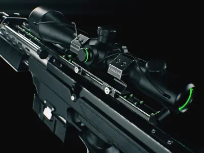 COD Bo2 DSR 50 sniper high poly 3D model