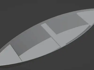Indian desi boat non coloured 3D model