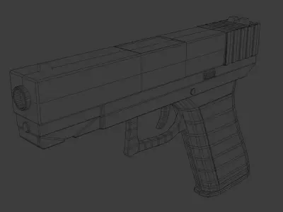 glock 17 pistol Low-poly 3D model order