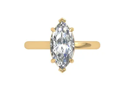 Marquise Ring 3D print model 3