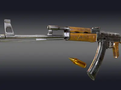 AK-47 Rifle 3D model purchase