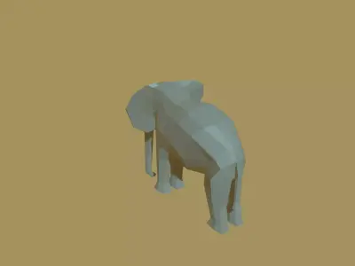 elephant Low-poly 3D model purchase