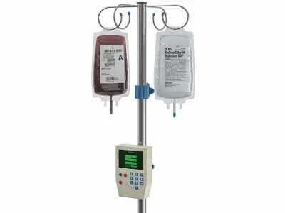 IV And Blood Stand 3D model