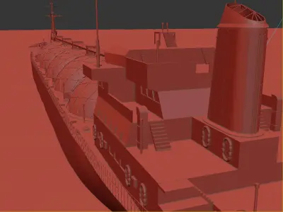 Oil Tanker 3d model  Vray Corona renderer 3D model