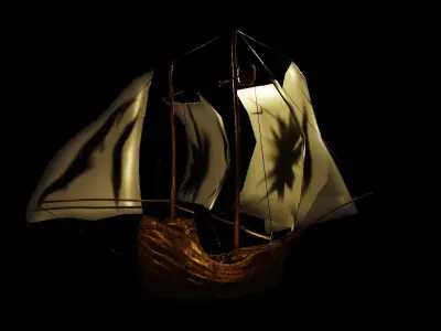 ship free Free low-poly 3D model