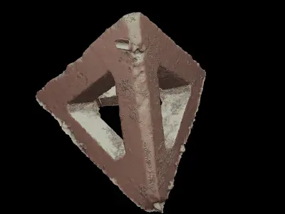 soviet concrete antitank barrier photogrammetry Low-poly 3D model