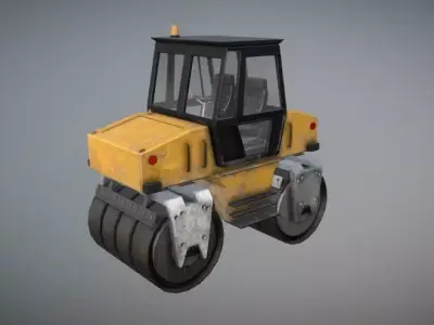 Asphalt Rolling machine 3D model
