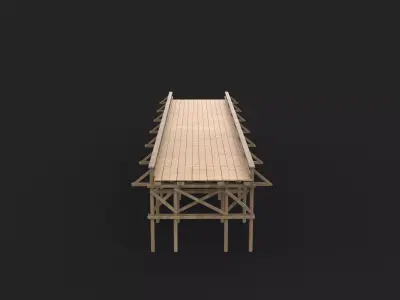 Coastal sea pier 3D model