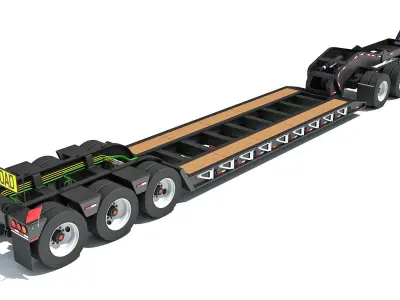Low Loader Platform Trailer 3D model