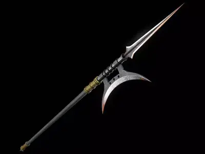 Ancient Chinese Pike Low-poly 3D model