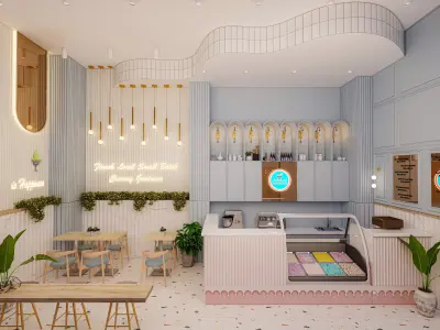 Ice-cream Shop Low-poly 3D model purchase