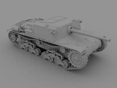 Semovente 75 34 M 42 3D model