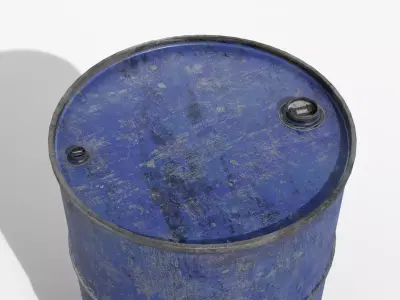 Steel Barrel - Blue - Dirty 3D model
