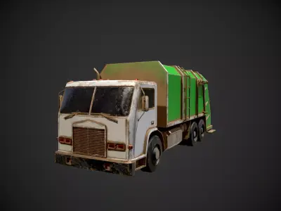 Abandoned Rusty Vehicles Pack 14 In 1 Low-poly 3D model