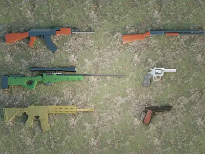 Weapon Pack Free low-poly 3D model