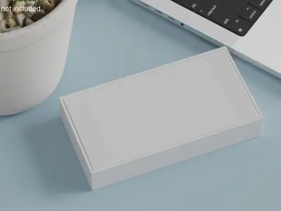White Smartphone Packaginig Box 3D model