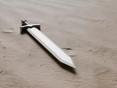 Champion Sword Low-poly 3D model