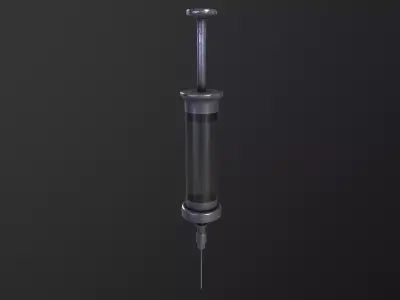 Syringe 3D Model Low-poly 3D model