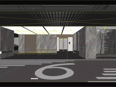 Indoor parking 3D model
